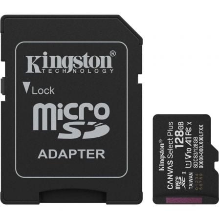 Tarjeta de Memoria Kingston CANVAS Select Plus 128GB microSD XC con Adaptador/ Clase 10/ 150MBs - Imagen 4