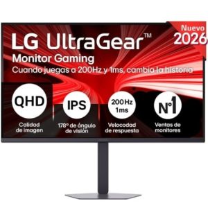 Monitor Gaming LG UltraGear 32G620B-B 31.5″/ QHD/ 1ms/ 200Hz/ IPS/ Regulable en altura/ Negro