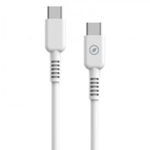 Cable USB 2.0 Tipo-C Muvit For Change MCUSC0008/ USB Tipo-C Macho – USB Tipo-C/ Hasta 60W/ 480Mbps/ 1.2m/ Blanco