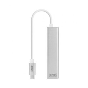 Hub USB Tipo-C Nanocable 10.03.0404/ 3xUSB/ 1xRJ45/ Gris