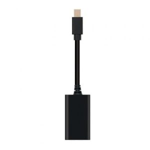 Conversor Nanocable 10.16.0102/ Mini DisplayPort Macho – HDMI Hembra/ 15cm/ Negro