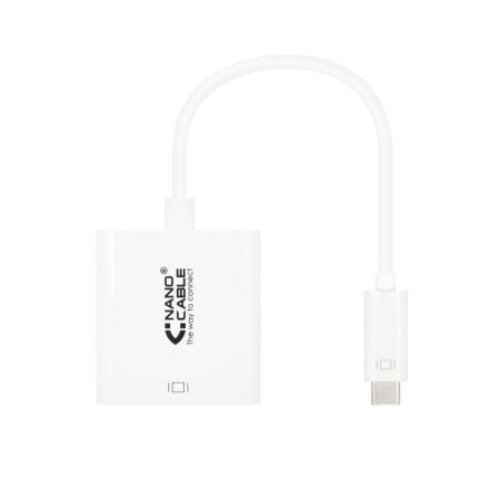 Conversor Nanocable 10.16.4102/ USB Tipo-C Macho - HDMI Hembra/ 15cm/ Blanco - Imagen 2