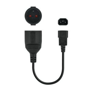 Adaptador Alimentación Nanocable 10.22.0901/ C14 Macho – CEE7 Hembra/ 25cm/ Negro
