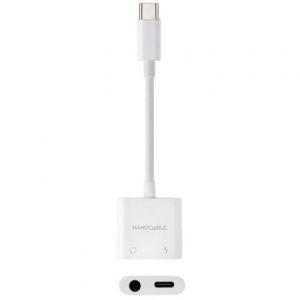 Adaptador Audio Nanocable 10.24.1206/ USB Tipo-C Macho – Jack 3.5 Hembra/ USB Tipo-C Hembra/ Blanco