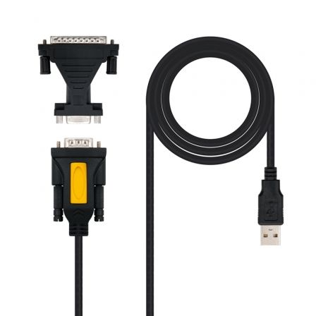 Cable Conversor impresora Nanocable 10.03.0002/ USB Macho - DB9 Macho/ DB25 Macho - Imagen 2