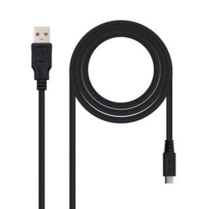 Cable USB 2.0 Nanocable 10.01.0500/ USB Macho – MicroUSB Macho/ 80cm/ Negro