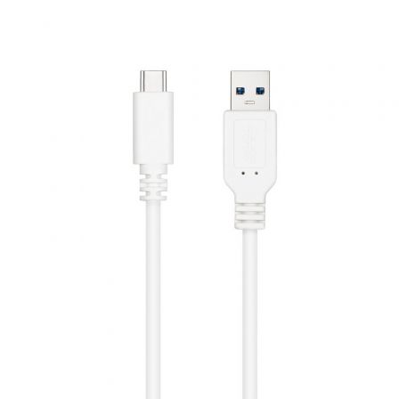 Cable USB 3.1 Tipo-C Nanocable 10.01.4001-W/ USB Tipo-C Macho - USB Macho/ 10Gbps/ 1m/ Blanco - Imagen 2