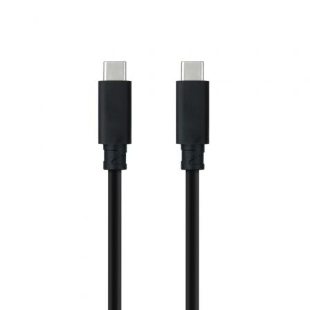 Cable USB 3.1 Tipo-C Nanocable 10.01.4101-L150/ USB Tipo-C Macho - USB Tipo-C Macho/ Hasta 100W/ 10Gbps/ 1.5m/ Negro - Imagen 2