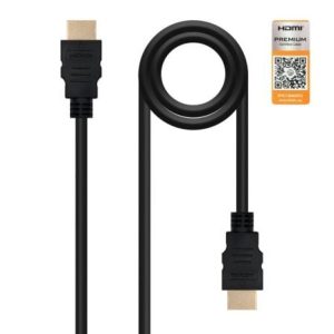 Cable HDMI 2.0 4K Nanocable 10.15.3600/ HDMI Macho – HDMI Macho/ 50cm/ Certificado/ Negro