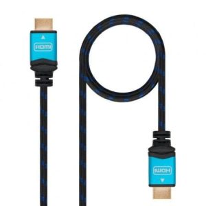 Cable HDMI 2.0 4K Nanocable 10.15.3701/ HDMI Macho – HDMI Macho/ 1m/ Negro/ Azul