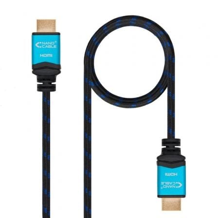 Cable HDMI 2.0 4K Nanocable 10.15.3710/ HDMI Macho - HDMI Macho/ 10m/ Negro/ Azul - Imagen 4