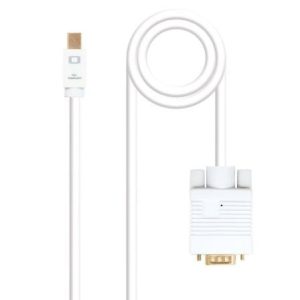 Cable Conversor Nanocable 10.15.4102/ Mini DP Macho – VGA Macho/ 2m/ Blanco