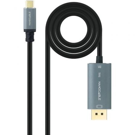 Cable Conversor Nanocable 10.15.5022/ USB Tipo-C Macho - Displayport Macho/ 2m/ Negro - Imagen 5