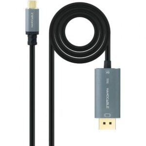 Cable Conversor Nanocable 10.15.5022/ USB Tipo-C Macho – Displayport Macho/ 2m/ Negro