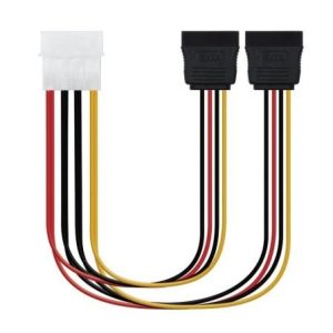 Cable Duplicador de Alimentación Nanocable 10.19.0101-OEM/ Molex Macho – 2x SATA Hembra/ 20cm