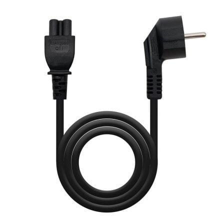 Cable Alimentación Trébol Nanocable 10.22.0302/ Schuko Macho - C5 Hembra/ 1.5m/ Negro - Imagen 3