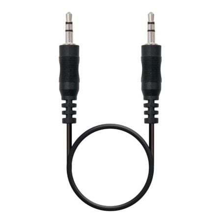 Cable Estéreo Nanocable 10.24.0100/ Jack 3.5 Macho - Jack 3.5 Macho/ 30cm/ Negro - Imagen 2