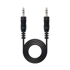 Cable Estéreo Nanocable 10.24.0105/ Jack 3.5 Macho – Jack 3.5 Macho/ 5m/ Negro