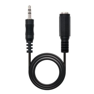 Cable Estéreo Nanocable 10.24.0203/ Jack 3.5 Macho – Jack 3.5 Hembra/ 3m/ Negro