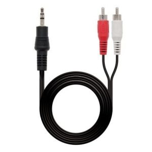 Cable Estéreo Nanocable 10.24.0301/ Jack 3.5 Macho – RCA Macho/ 1.5m/ Negro