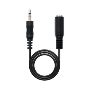Cable Estéreo Nanocable 10.24.0201/ Jack 3.5 Macho – Jack 3.5 Hembra/ 1.5m