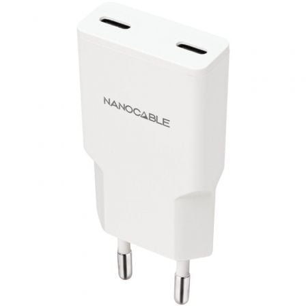 Cargador de Pared Nanocable 10.10.2023/ 2xUSB Tipo-C/ 20W/ Blanco - Imagen 3