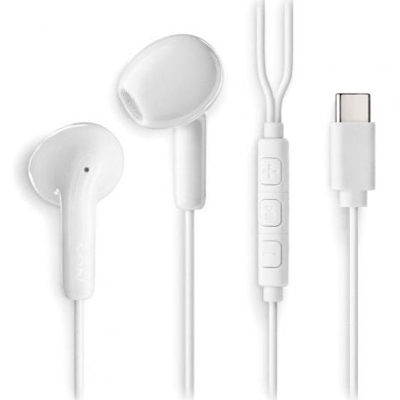 Auriculares Intrauditivos NGS Cross Glide/ con Micrófono/ USB Tipo-C/ Blancos - Imagen 2