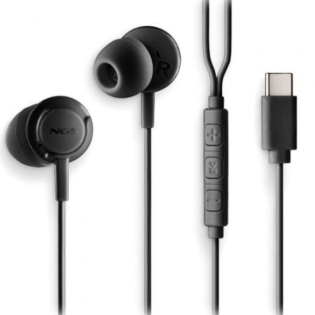 Auriculares Intrauditivos NGS Cross Step/ con Micrófono/ USB Tipo-C/ Negros - Imagen 4