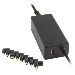 Cargador de Portátil NGS W-45W/ 1xUSB/ 45W/ Automático/ 8 Conectores/ Voltaje 19-20V