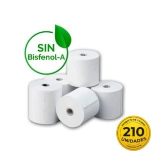 Caja de Rollos Papel Térmico Genérico 57×35 210U BPA/ 57 x 35mm/ 210 unidades