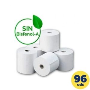 Caja de Rollos de Papel Térmico Genérico 80×55 BPAF/ 80 x 55mm/ 12 paquetes/ 96 unidades