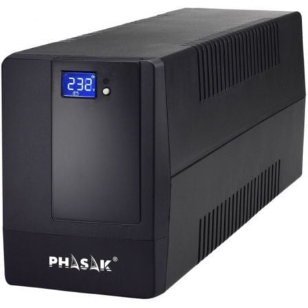 SAI Línea Interactiva Phasak 600 VA LCD/ 600VA/ 2 Salidas/ Formato Torre - Imagen 3