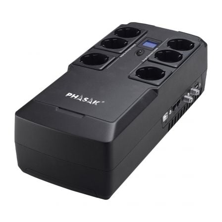 SAI Línea Interactiva Phasak Kryptos 800 VA/ 480W/ 6 Salidas/ Formato Bloque - Imagen 5