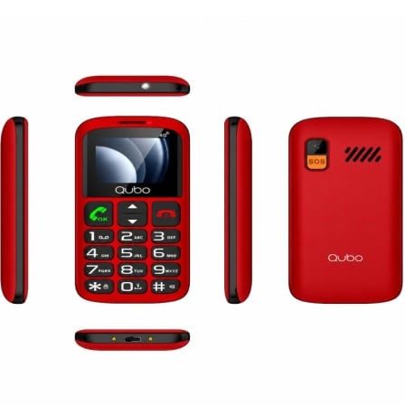 Teléfono Móvil Qubo P-186RD 4G para Personas Mayores/ Rojo - Imagen 2