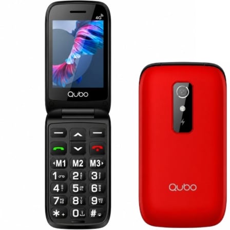 Teléfono Móvil Qubo P-220RD 4G para Personas Mayores/ Rojo - Imagen 2