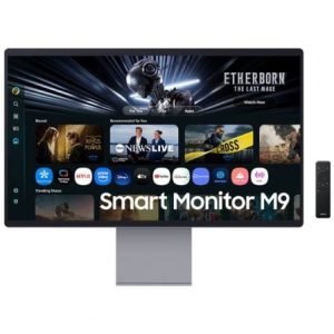 Smart Monitor Gaming Samsung M9 M90SF S32FM900SU 32″/ 4K/ 0.03ms/ 165Hz/ QD-OLED/ Multimedia/ Regulable en altura/ Smart TV/ Plata