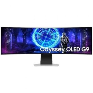 Smart Monitor Gaming Ultrapanorámico Curvo Samsung Odyssey OLED G9 S49DG950SU 49″/ Dual QHD/ 0.03ms/ 240Hz/ OLED/ Multimedia/Regulable en altura/Plata