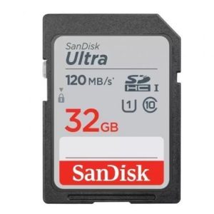Tarjeta de Memoria SanDisk Ultra 32GB SD HC UHS-I – SDXC/ Clase 10/ 120MBs