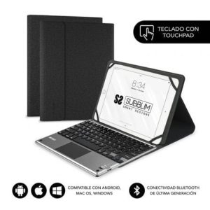 Funda con Teclado Subblim Keytab Pro Bluetooth Touchpad para Tablets de 9.6″-10.8″/ Negra