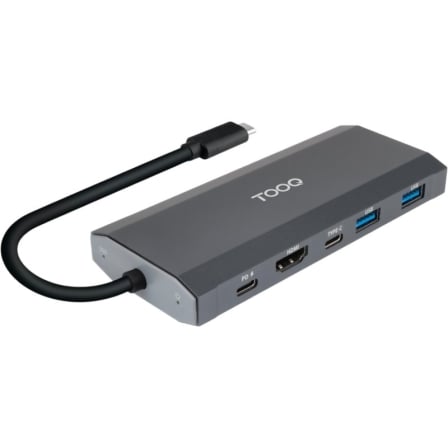Docking/Caja Externa USB Tipo-C TooQ TQE-2241G/ Ranura SSD M.2/ 1xHDMI/ 2xUSB/ 1xUSB Tipo-C/ 1xLector Tarjetas/ 1xUSB Tipo-C PD - Imagen 3