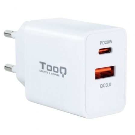 Cargador de Pared TooQ TQWC-2SC04WT/ 1xUSB Tipo-C/ 1xUSB/ 20W - Imagen 3