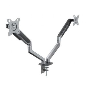 Soporte de Mesa para 2 Monitores TooQ DB4132TNR-G/ Giratorio/ Inclinable/ hasta 9kg