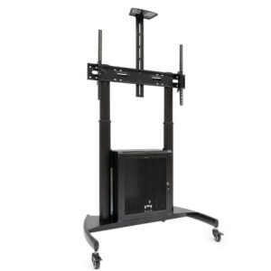 Soporte de Suelo Inclinable con Ruedas TooQ Narnia FS20500M-B para TV de 60-100″/ hasta 100kg