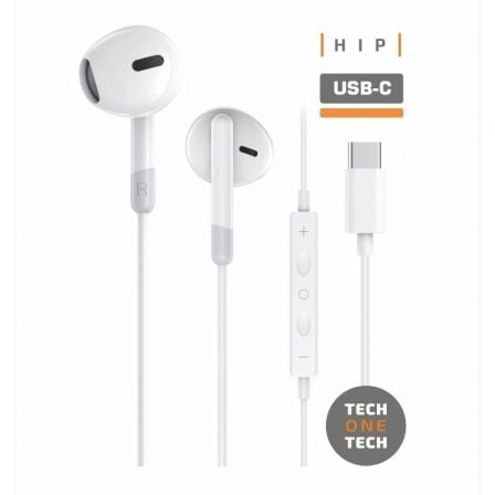Auriculares Intrauditivos Tech One Tech earTECH TEC1301/ con Micrófono/ USB Tipo-C/ Blancos - Imagen 5