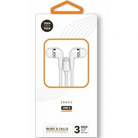Auriculares Intrauditivos Tech One Tech earTECH TEC1304/ con Micrófono/ USB Tipo-C/ Blancos - Imagen 5