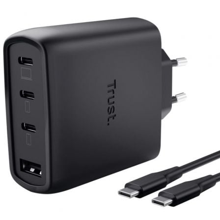 Cargador de Pared GaN Trust Maxo 65W 26067/ 3xUSB Tipo-C/ 1xUSB/ Incluye Cable USB Tipo-C/ 65W - Imagen 5