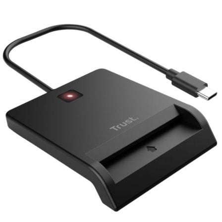 Lector de Tarjetas Inteligentes Trust Primo 26253/ USB Tipo-C/ Negro - Imagen 3