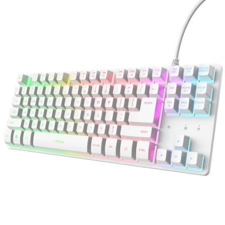 Teclado Gaming Trust Gaming GXT 833 Thado TKL 25896/ Blanco - Imagen 4