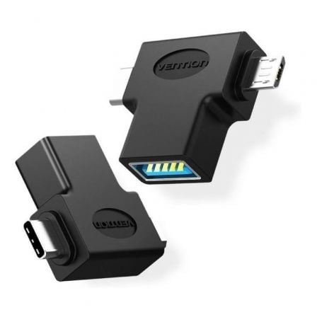 Adaptador USB 3.0 Vention CDIB0/ USB Tipo-C Macho - MicroUSB Macho - Imagen 3