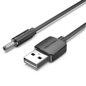 Cable Alimentación Vention CEXBF/ USB Macho – DC 3.5mm Macho/ 1m/ Negro